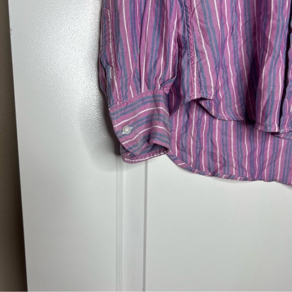 Frank and Eileen Eileen pink striped button down size XS - Picture 2 of 10